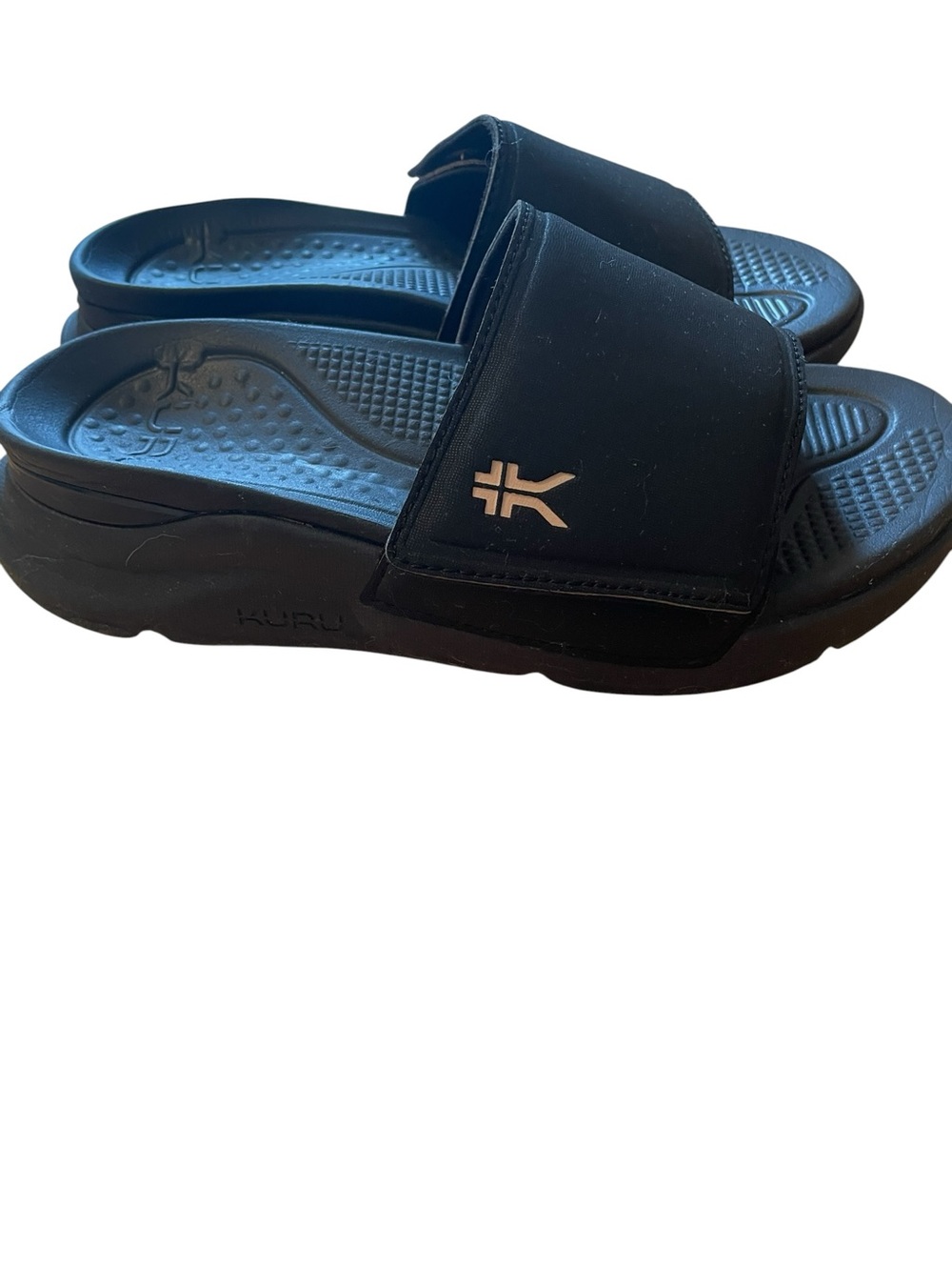Kuru MOMENT Women's Slides Black Size 8 Velcro Close - Picture 7 of 8